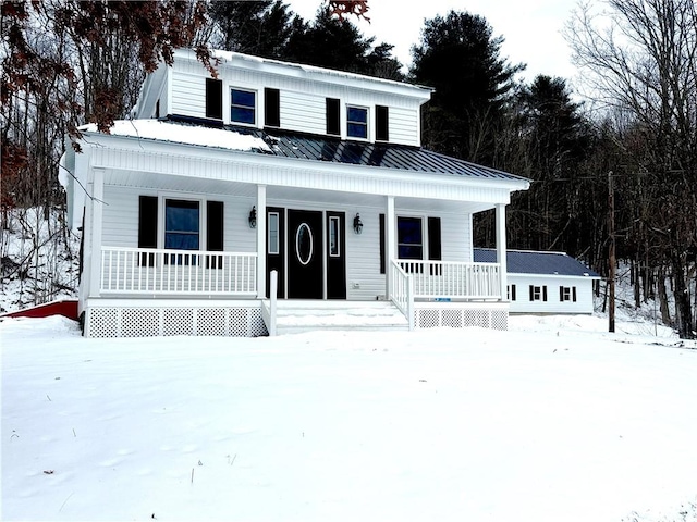 view of front of house with covered porch