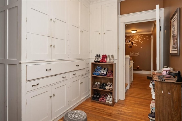 hall featuring light hardwood / wood-style floors