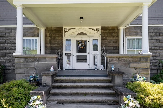 view of doorway to property