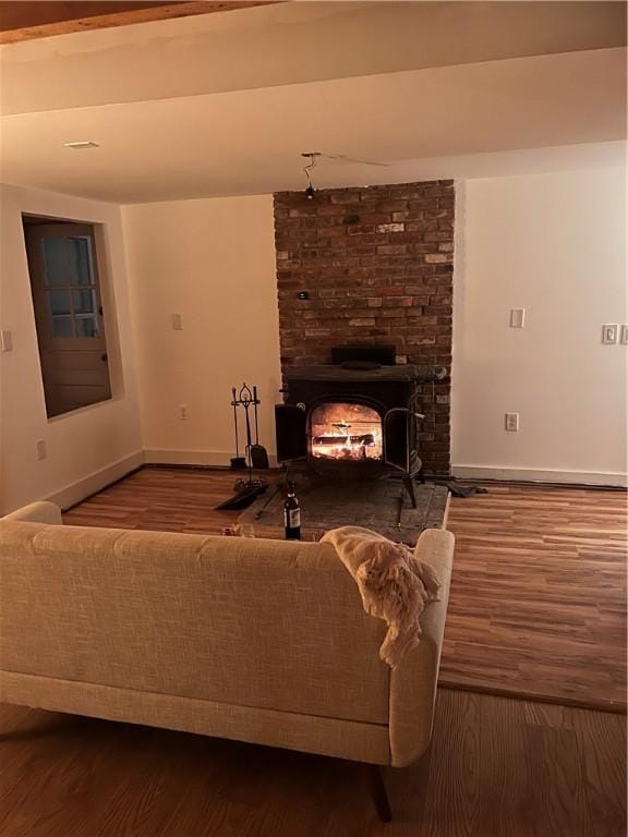 living room featuring hardwood / wood-style floors