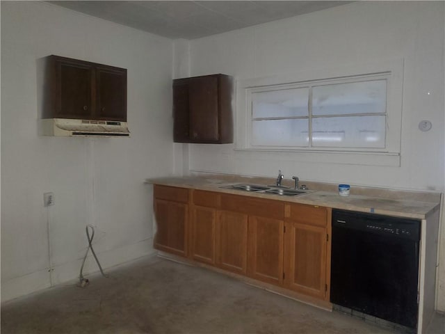 kitchen with sink and dishwasher