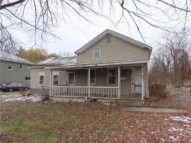 view of front of home with a porch