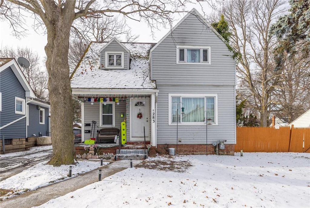 view of front of home