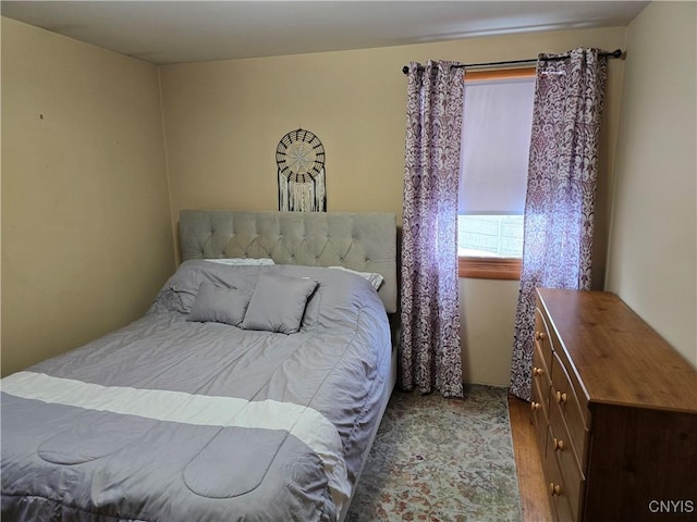 bedroom featuring light wood-type flooring