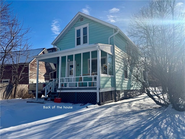 view of front of home with a porch