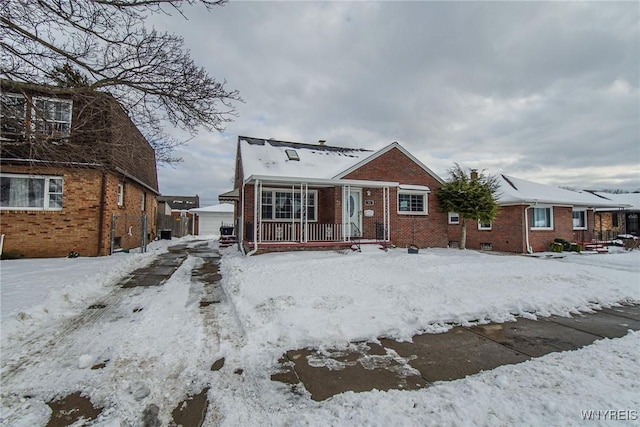 bungalow-style home with a garage