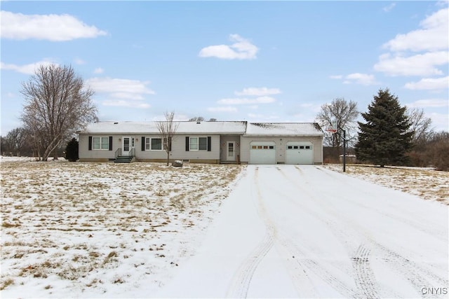 ranch-style home with a garage