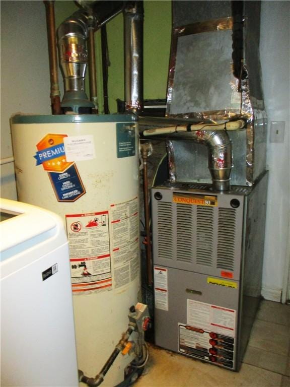 utilities featuring gas water heater