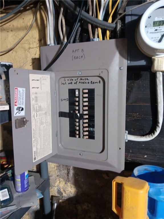 411 Bay St, Rochester, NY 14605 - utility room featuring electric panel