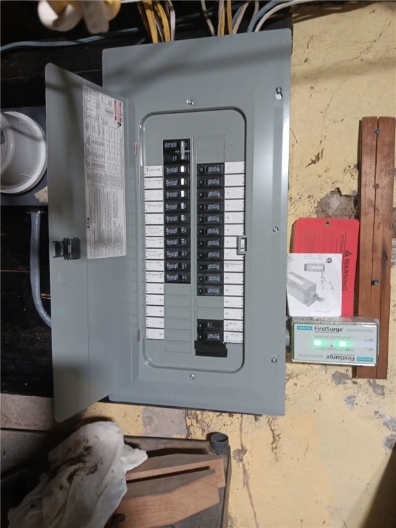 utility room featuring electric panel