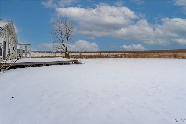 view of snowy yard