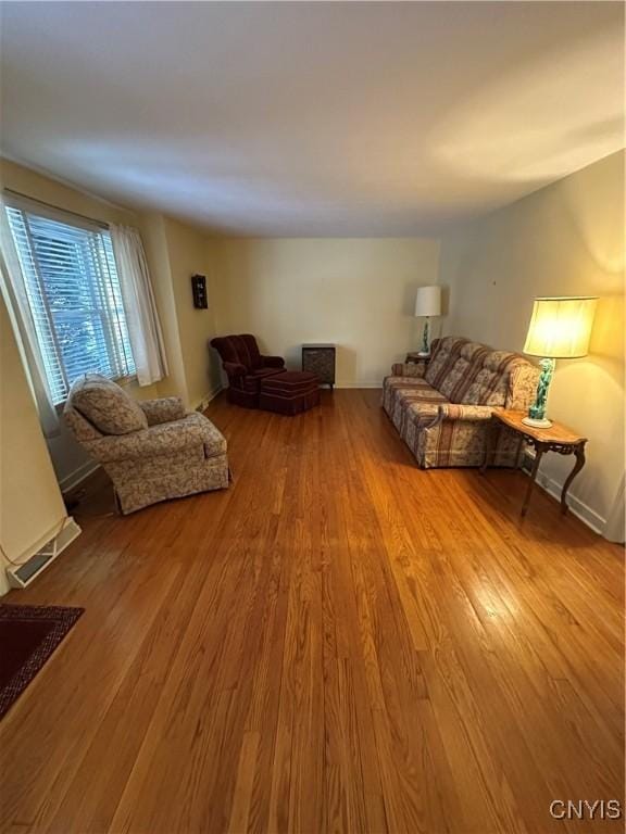 living room featuring hardwood / wood-style flooring