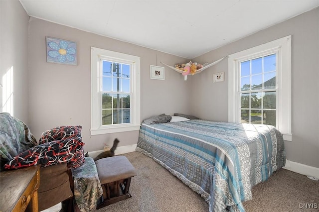 view of carpeted bedroom