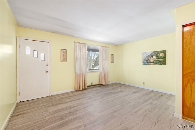 foyer entrance featuring light hardwood / wood-style floors