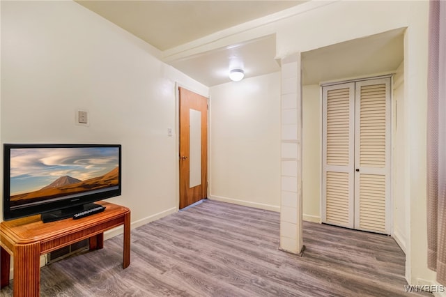 interior space featuring hardwood / wood-style flooring