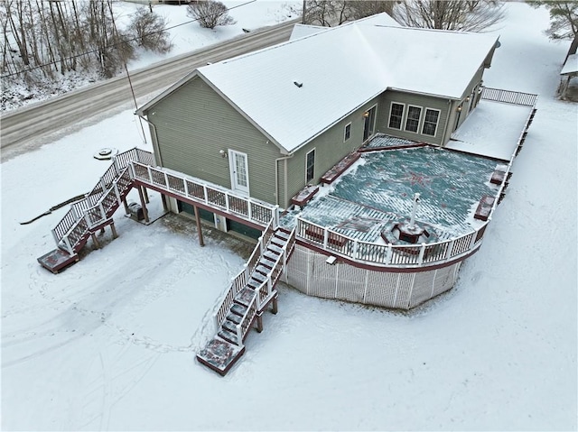 view of snowy aerial view