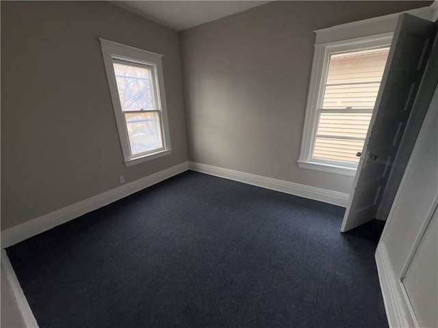 view of carpeted spare room