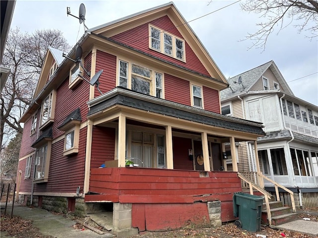 view of front of property with a porch