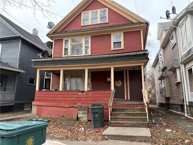 view of front facade featuring a porch