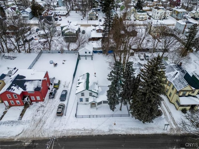 view of snowy aerial view