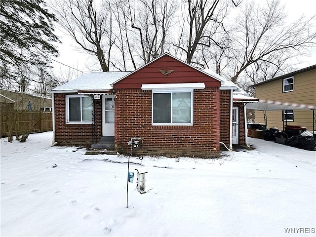 view of bungalow-style house