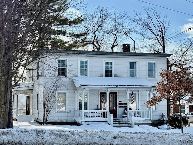 view of front facade with covered porch