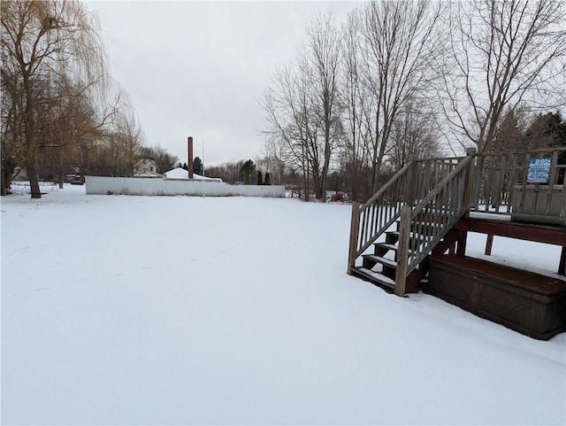 view of snowy yard