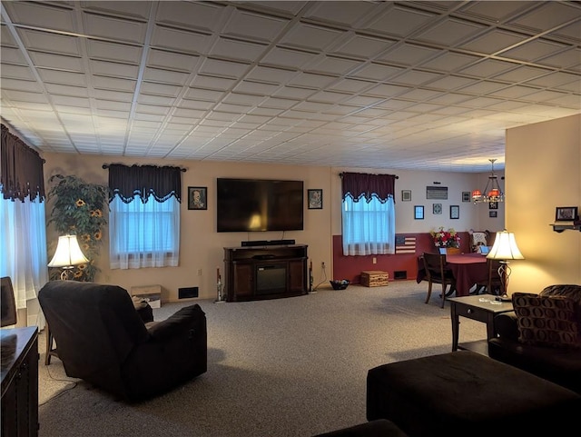 view of carpeted living room