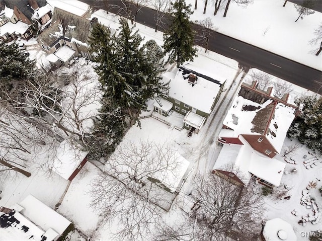 view of snowy aerial view