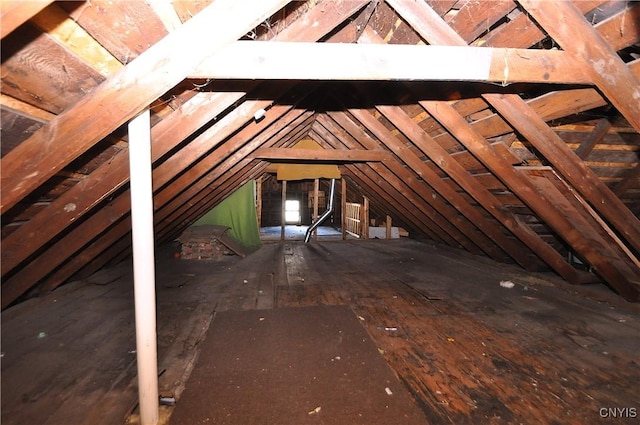 view of attic