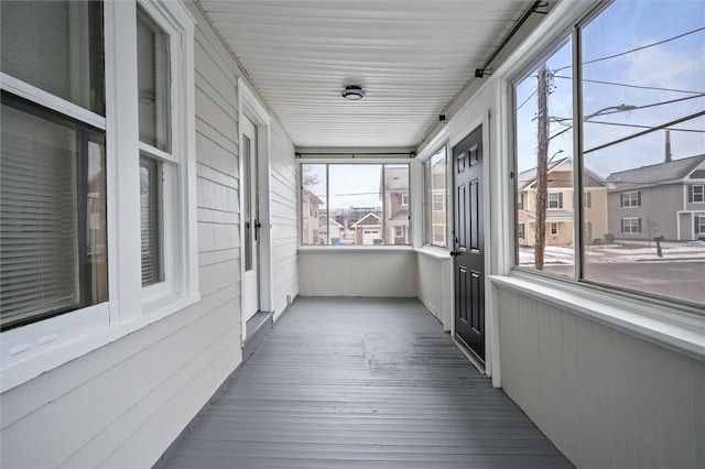 view of sunroom