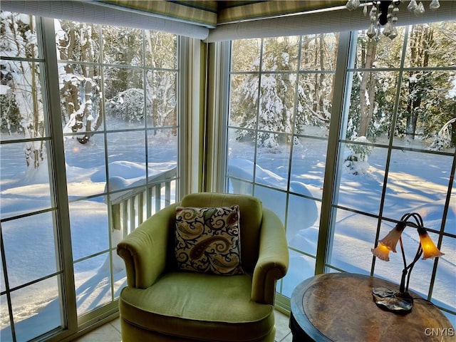 view of sunroom