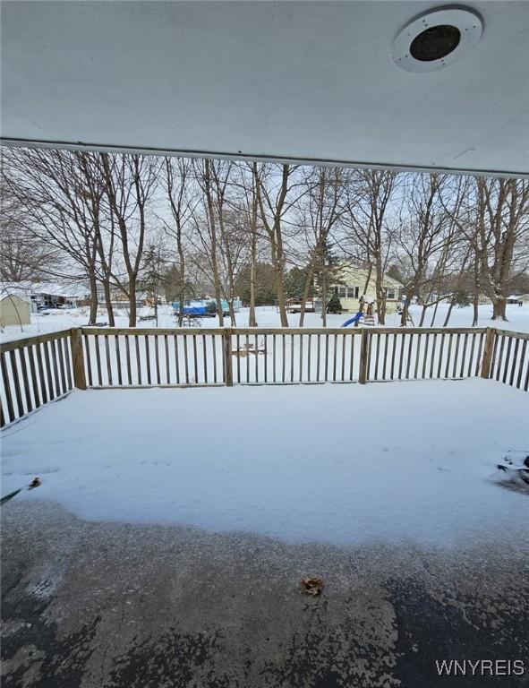 view of snowy yard