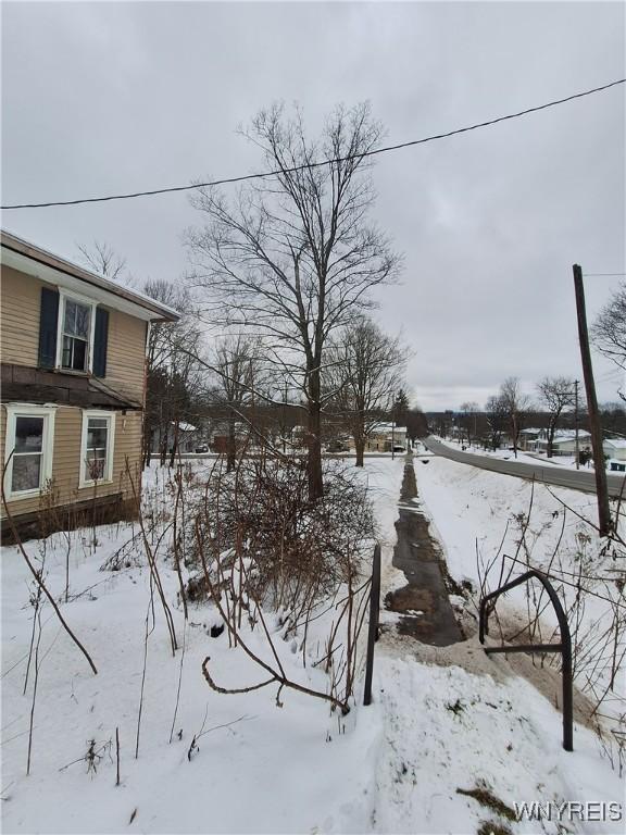 view of snowy yard