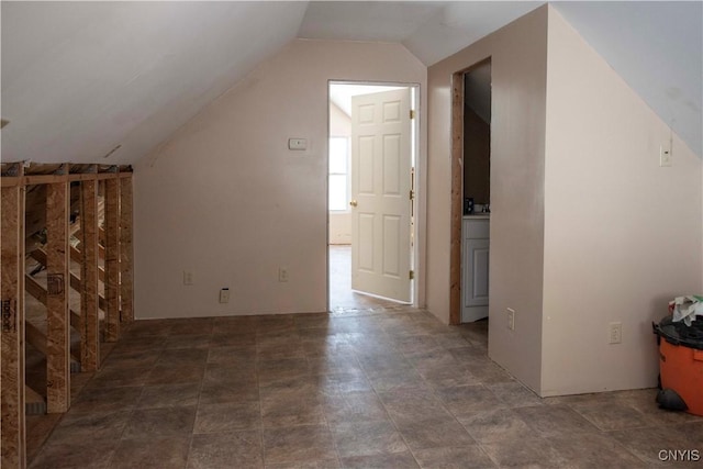 bonus room with lofted ceiling