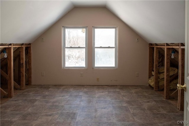 additional living space with lofted ceiling