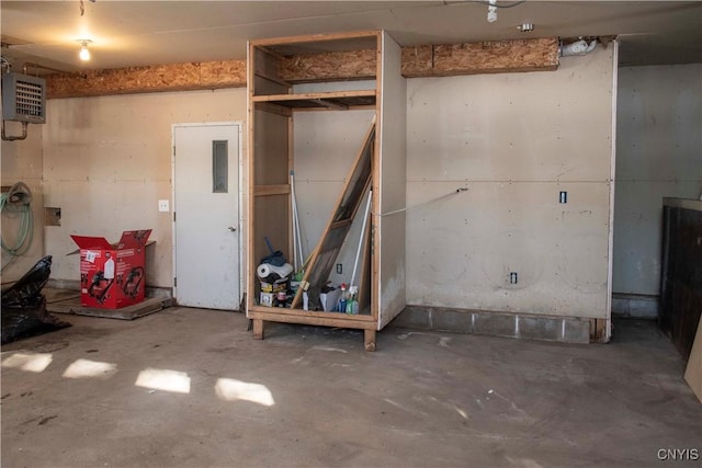 interior space featuring concrete flooring