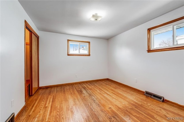 empty room featuring light hardwood / wood-style flooring