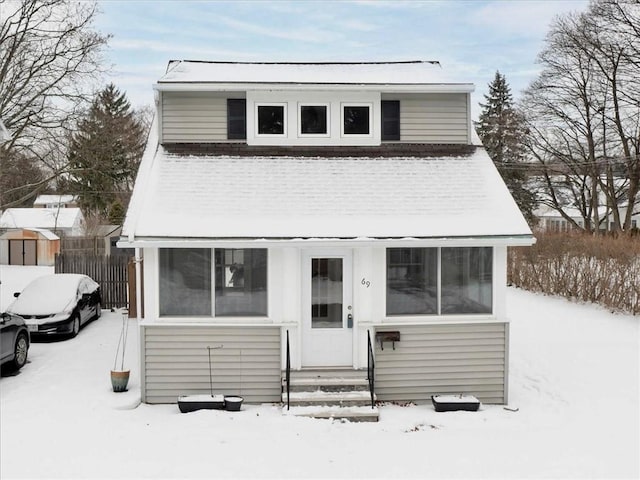 view of front of home