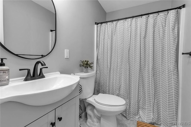 bathroom featuring toilet and vanity