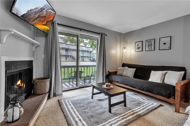 view of carpeted living room