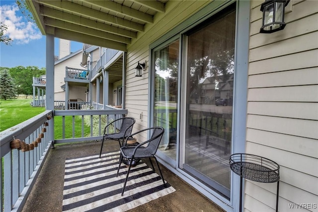 view of balcony