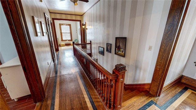 hallway featuring hardwood / wood-style floors