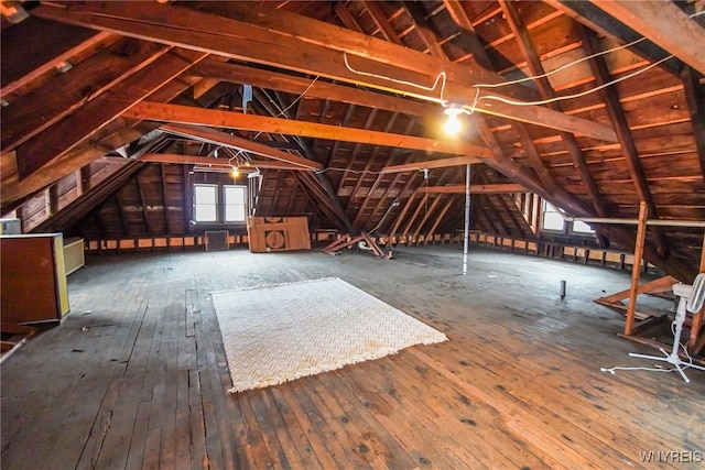 attic with plenty of natural light