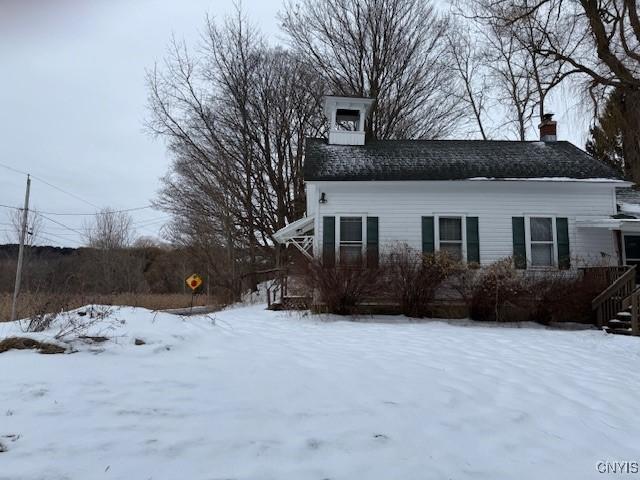 view of snowy exterior