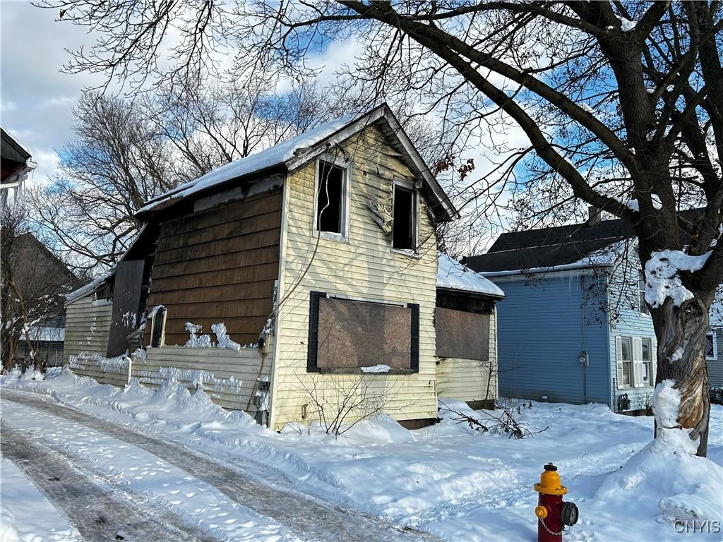 view of snowy exterior