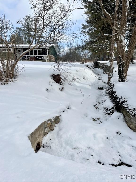 view of snowy yard