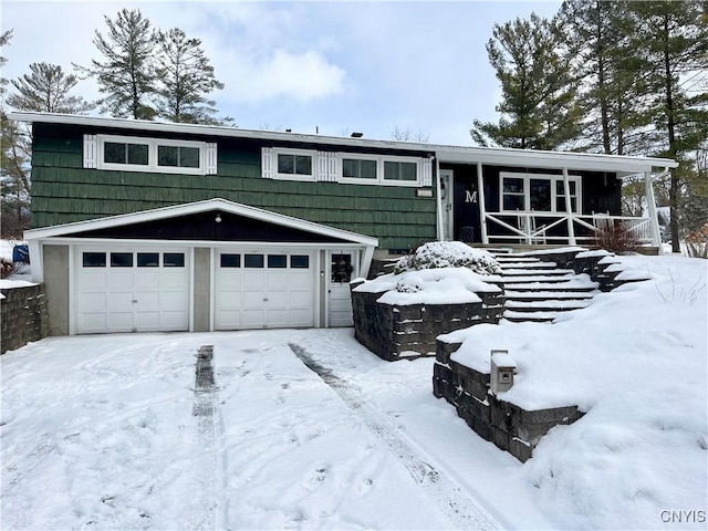 view of front of house featuring a garage