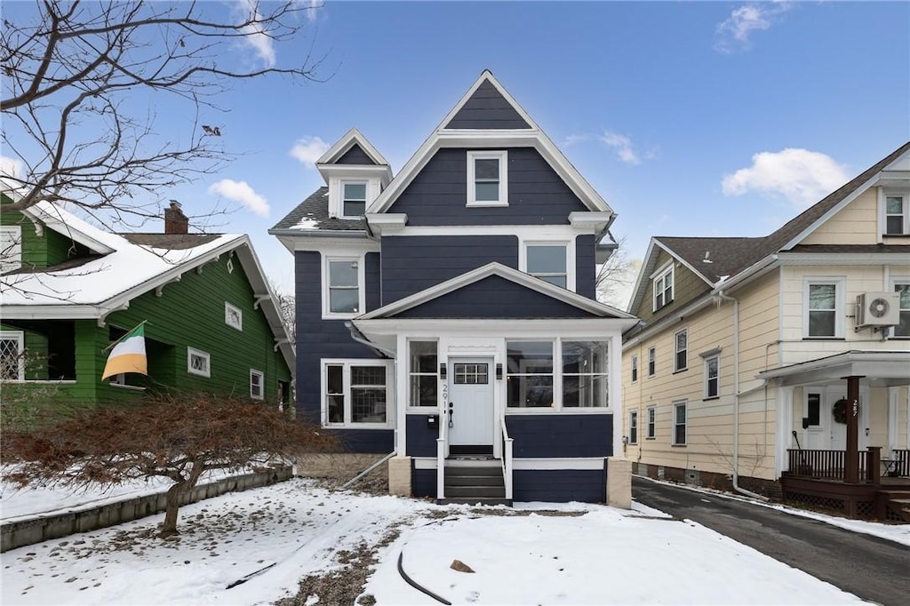 view of front of house featuring ac unit