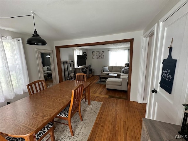 dining room featuring light hardwood / wood-style flooring